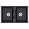 Мойка кухонная Paulmark TANDEM 80/2 PM238150-BLM, искусственный гранит (IT-GRANIT), черный