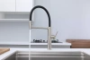 Смеситель для кухни Paulmark GANYMEDE Ga213199-BS, с подключением к фильтру, сталь