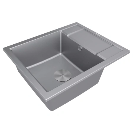 Мойка кухонная Paulmark FLUGEN 50-600 PM216050-GRM, искусственный гранит (IT-GRANIT), серый
