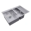 Мойка кухонная Paulmark KRONER 78/2SF PM227851-BSL, нержавеющая сталь, сталь