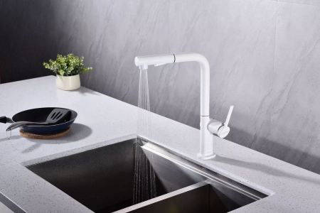 Смеситель для кухни Paulmark Neo Ne214419-WH, белый
