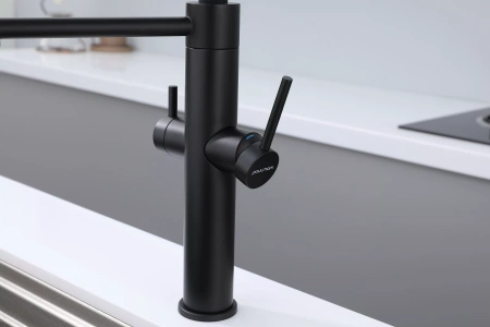 Смеситель для кухни Paulmark NEXUS Ne213999-AN, с подключением к фильтру, антрацит