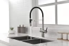 Смеситель для кухни Paulmark Gravity Gr213888-BS, с подключением к фильтру, сталь