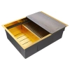 Мойка кухонная Paulmark NEXT-MULTI SINK 58 PM785845-BG, нержавеющая сталь, золото брашированное
