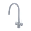 Смеситель для кухни Paulmark Salix Sa213419-WH, с гибким изливом, белый