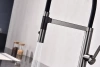 Смеситель для кухни Paulmark Leader Le214101-GM, с гибким изливом, вороненая сталь