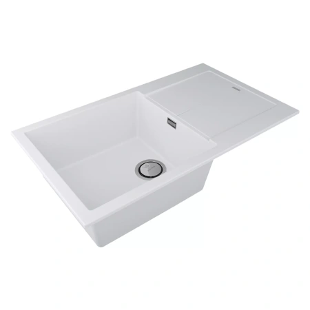 Мойка кухонная Paulmark EXTENSIO 86 PM988650-WH, искусственный камень (ACRYSTONE), белый