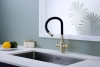Смеситель для кухни Paulmark Salix Sa213419-BR, с гибким изливом, бронза