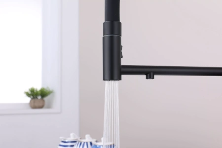 Смеситель для кухни Paulmark GANYMEDE Ga213199-AN, с подключением к фильтру, антрацит