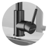 Смеситель для кухни Paulmark TWIN Tw213622-GM, с подключением к фильтру, вороненая сталь