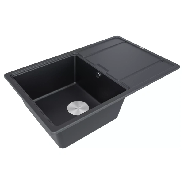 Мойка кухонная Paulmark FLUGEN 50-780 PM217850-BLM, искусственный гранит (IT-GRANIT), черный