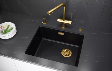 Дозатор для кухонной мойки Paulmark REIN D002-BG, золото брашированное