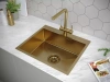 Смеситель для кухни Paulmark Skalen Sk213020-BG, с подключением к фильтру, золото брашированное