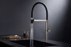 Смеситель для кухни Paulmark Leader Le214101-BS, с гибким изливом, сталь
