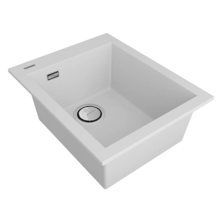 Мойка кухонная Paulmark DECORATION 41 PM934150-WH, искусственный камень (ACRYSTONE), белый