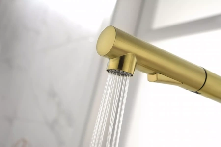 Смеситель для кухни Paulmark Neo Ne214419-BG, золото брашированное