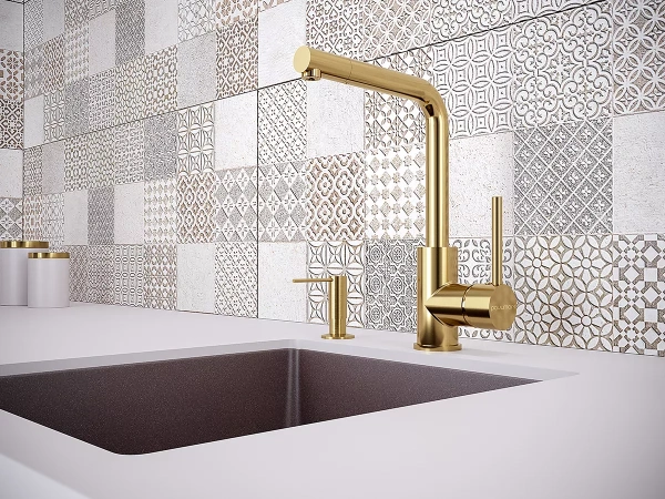Дозатор для кухонной мойки Paulmark DECUS D004-G, золото