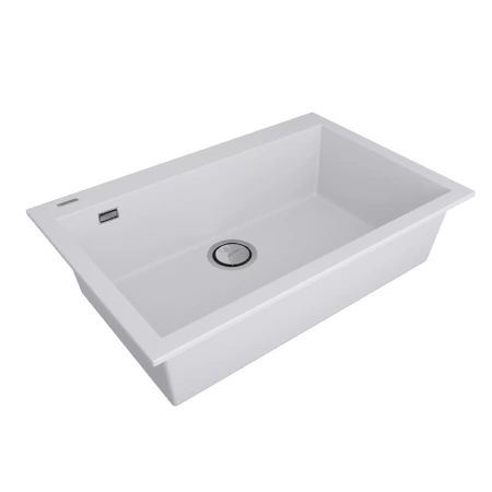 Мойка кухонная Paulmark DECORATION 76 PM937650-WH, искусственный камень (ACRYSTONE), белый