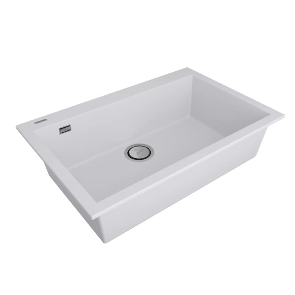 Мойка кухонная Paulmark DECORATION 76 PM937650-WH, искусственный камень (ACRYSTONE), белый