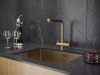 Смеситель для кухни Paulmark Skalen Sk213020-BG, с подключением к фильтру, золото брашированное