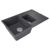 Мойка кухонная Paulmark FLUGEN 60/1,5 PM237850-DG, искусственный гранит (IT-GRANIT), графит