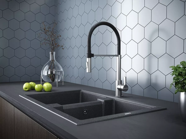 Смеситель для кухни Paulmark Halt Ha214021-BS, сталь
