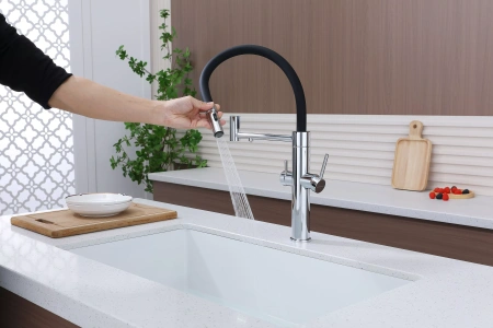 Смеситель для кухни Paulmark NEXUS Ne213999-CR, с подключением к фильтру, хром